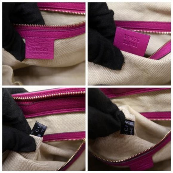 Auth Gucci Soho Small Fuchsia Calfskin Satchel Bag - Picture 9 of 11